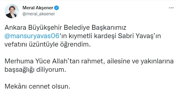 Mansur Yavaş'ın acı günü! Kardeşi Sabri Yavaş hayatını kaybetti